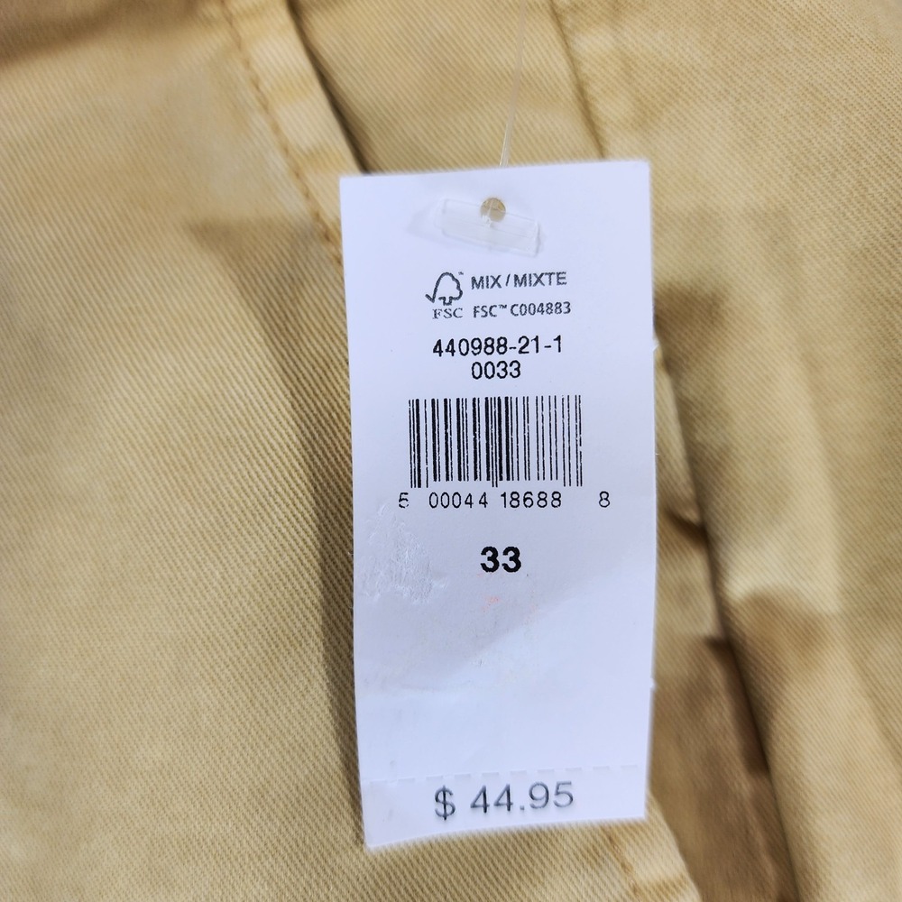 Gap Flex Cotton Chino Shorts Mens 33x12 Gold Casual Stretch Golf Comfort NWT - Picture 14 of 14